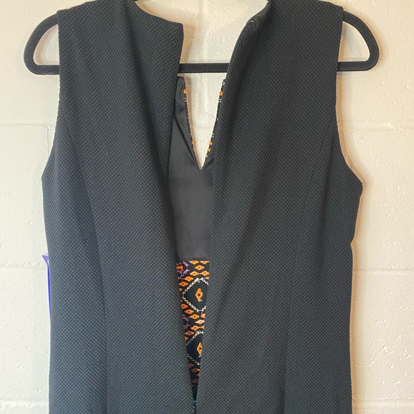 Peter Nygard Black Sleeveless Stretch Dress with Orange Purple Design NWT - Picture 8 of 11